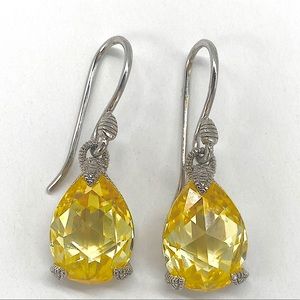 Authentic Judith Ripka Canary Crystal Earrings